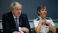 File photo dated 31/1019 of Prime Minister Boris Johnson and Police Commissioner Cressida Dick during a visit to Metropolitan Police training college in Hendon, north London. The PM has failed twice to back Britain&#39;s most senior police officer as the right person to fight county lines drugs gangs. In an interview with LBC Mr Johnson was asked if Metropolitan Police Commissioner Dame Cressida Dick should lead the battle against the criminal networks, but twice avoided answering the question. Issue date: Wednesday July 28, 2021.