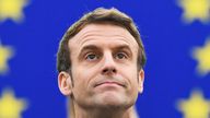 Emmanuel Macron accused the UK of allowing illegal immigration. Pic: AP