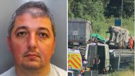  lorry driver Ion Onut who has been jailed for eight years and 10 months at Durham Crown Court after he admitted three counts of causing death by dangerous driving.