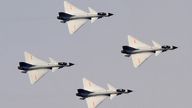 China&#39;s J-10 planes were involved in the action (File pic)