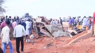 The aftermath of the explosion. Pic: KBC