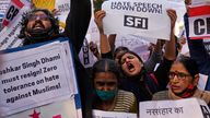 Activists took to the streets of New Delhi to protest against the remarks made by Hindu leaders
