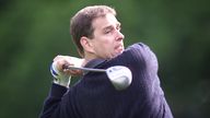 The Duke of York drives off in the NSPCC Duke of York Pro-Am at the Wentworth Golf Club in Surrey, where he was playing with Spanish golfer Sergio Garcia.
Date - 2000-05-25