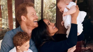 Prince Harry and Meghan Markle shared an adorable family photo featuring their two children Archie and Lilibet for their Christmas card. Pic: Alexi Lubomirski
