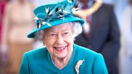 Britain&#39;s Queen Elizabeth visits the Edinburgh Climate Change Institute at the University of Edinburgh, as part of her traditional trip to Scotland for Holyrood Week, in Edinburgh, Scotland, Britain July 1, 2021. Jane Barlow/Pool via REUTERS
