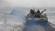 Ukrainian forces take part in military drills in Kharkiv, Ukraine