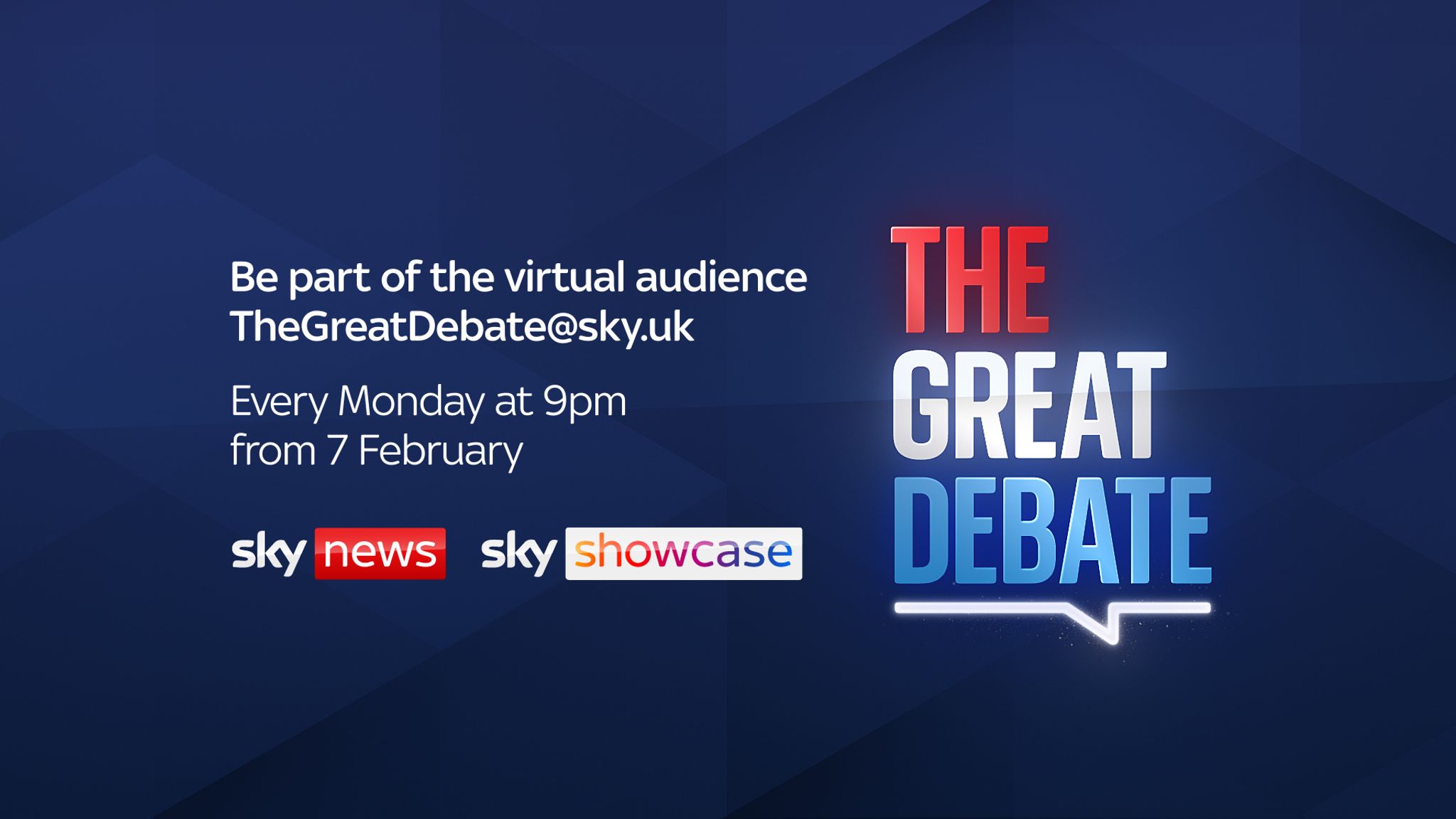 Sky looking for people to take part in TV show The Great Debate UK