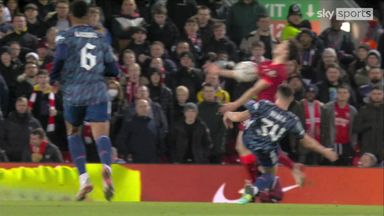 Xhaka receives an early red at Anfield!
