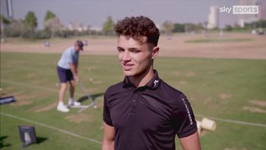 F1 star Norris joins Poulter on the range