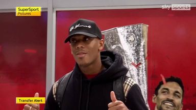 Martial arrives in Seville ahead of loan move