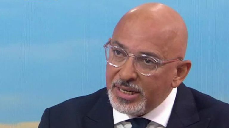 Nadhim Zahawi told Sky News he is in favor of reducing the coronavirus quarantine period from seven days to five days.