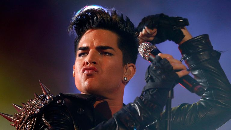 Adam Lambert and Rock Group & # 39; Queen & # 39; Performed in the Fan Zone of the Euro 2012 Football Championship in Kiev in June 2012