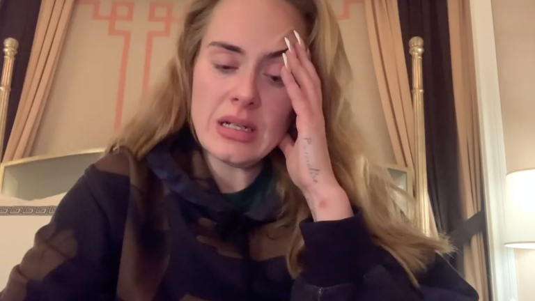 Adele in tears