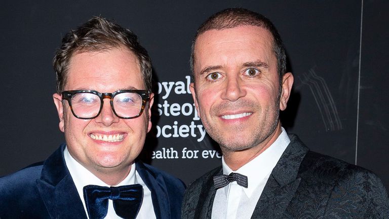 Alan Carr, left, and Paul Drayton, right, have split up but remain married 