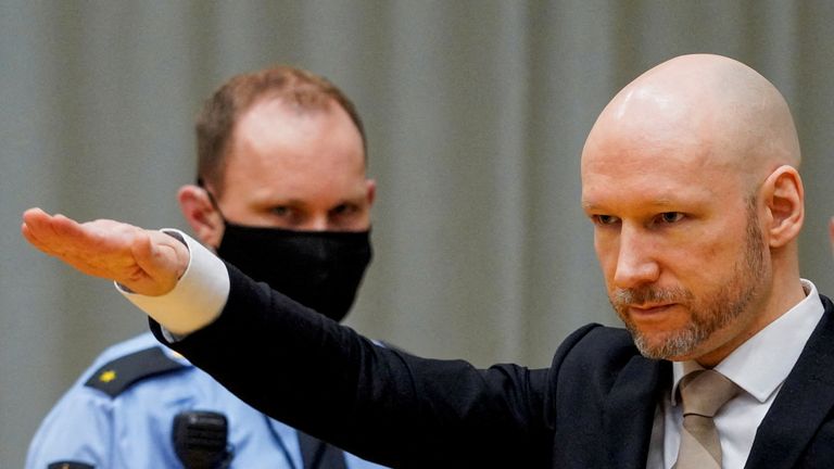 Anders Breivik in court