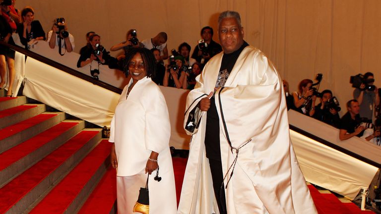 Talley with Whoopi Goldberg at the Met Gala in 2010