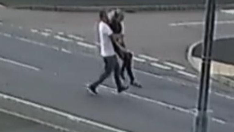 Shocking footage shows the moment 19-year-old Angel Lynn was kidnapped by her boyfriend. Pic: Leicestershire Police