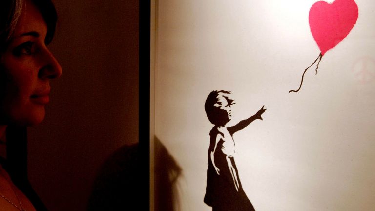 There are five colour variations of Girl With Balloon, which is often called Banksy's most famous work