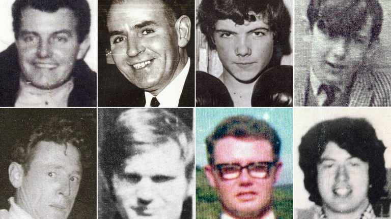 BEST QUALITY AVAILABLE Bloody Sunday Trust undated handout photos of (top row, left to right) Patrick Doherty, Bernard McGuigan, John "Jackie" Duddy and Gerald Donaghey, (bottom row, left to right) Gerard McKinney, Jim Wray, William McKinney and John Young who were killed on Bloody Sunday. Issue date: Thursday January 27, 2022.
