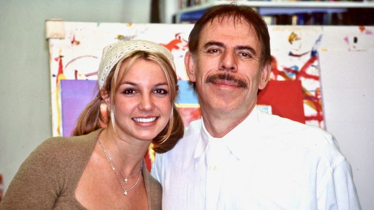 Peter Max with Britney Spears. Pic: Libra Max