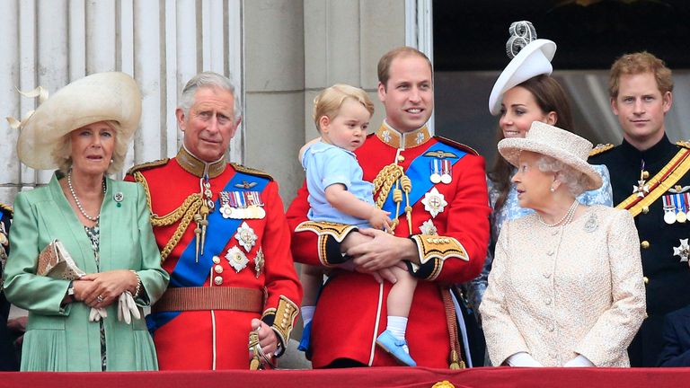 Charles with the Royal Family in 2015