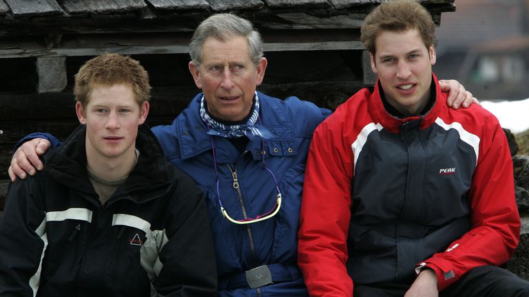Charles&#39;s comments about the media were recorded during a photo call with Harry and William