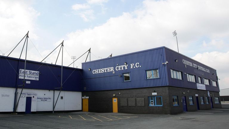 A general view of the Deva Stadium, home of Chester City Football Club.