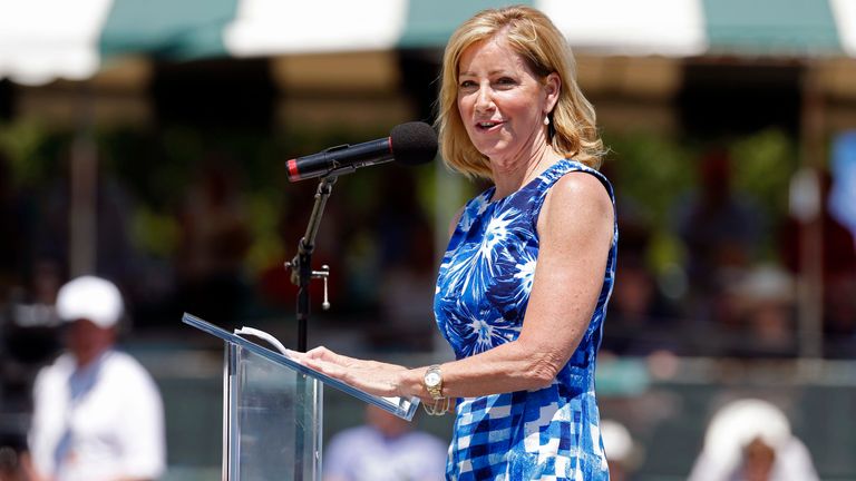 Chris Evert has opened up about her cancer diagnosis. Pic: AP