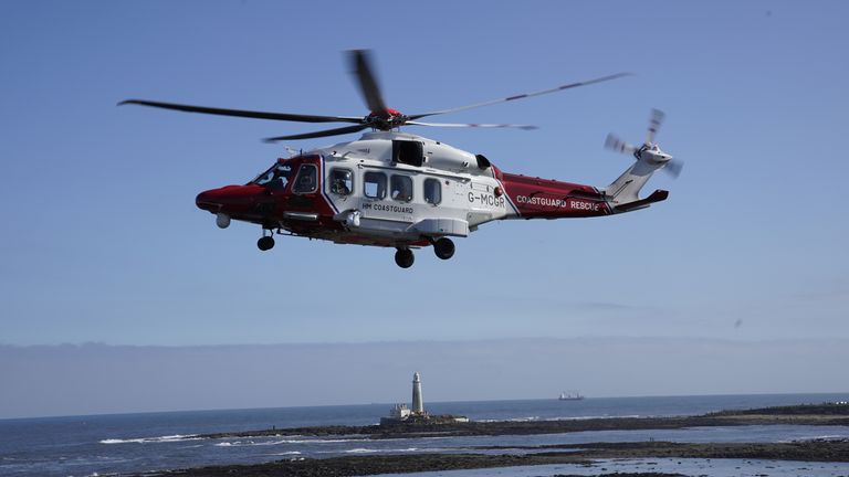 An HMS coastguard helicopter