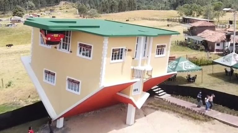 Colombia&#39;s newest tourist attraction is an upsidew down house