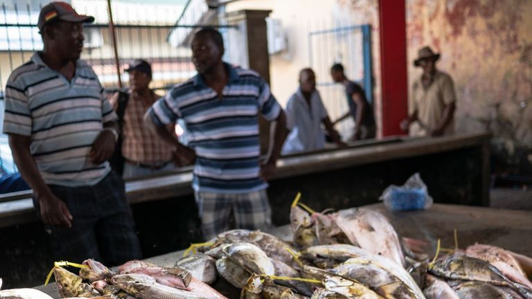 Fish market in Victoria, in the Seychelles (Lancaster University / credit James Robinson).