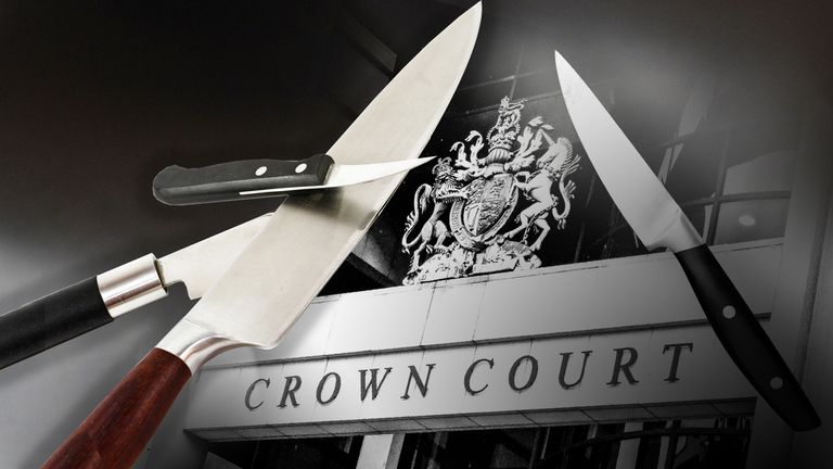 Hundreds of knives have been seized at crown courts during the pandemic