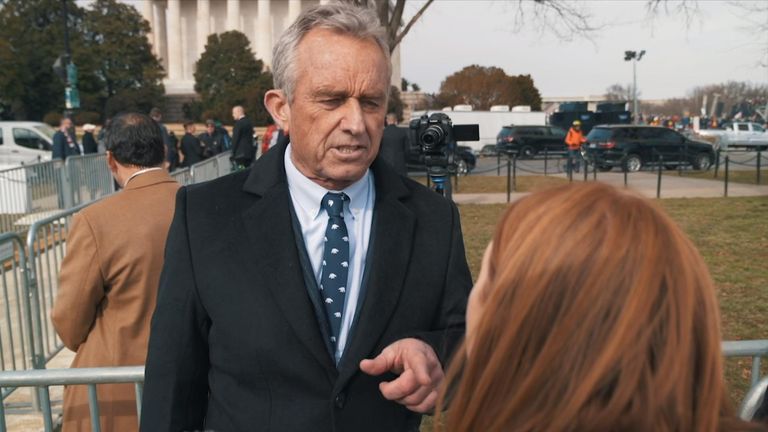 Robert F Kennedy Jr clashed with Sky Correspondent Martha Kelner over coronavirus vaccines.