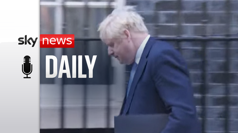 Boris Johnson leaving Number 10. 