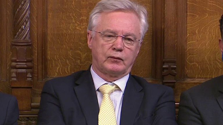 Conservative MP David Davis speaks to the House of Commons, saying the prime minister 'has done a good job' and that now he should 'go'.
