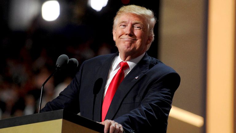 Donald Trump au Jour 4 de la Convention nationale républicaine le 21 juillet 2016 à Cleveland, Ohio.