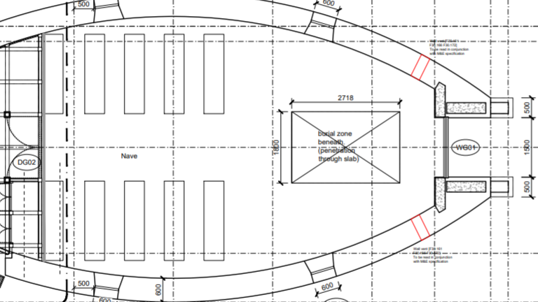 A planning drawing of his new chapel on the grounds of his estate. Pic: East Suffolk Council/Whitworth