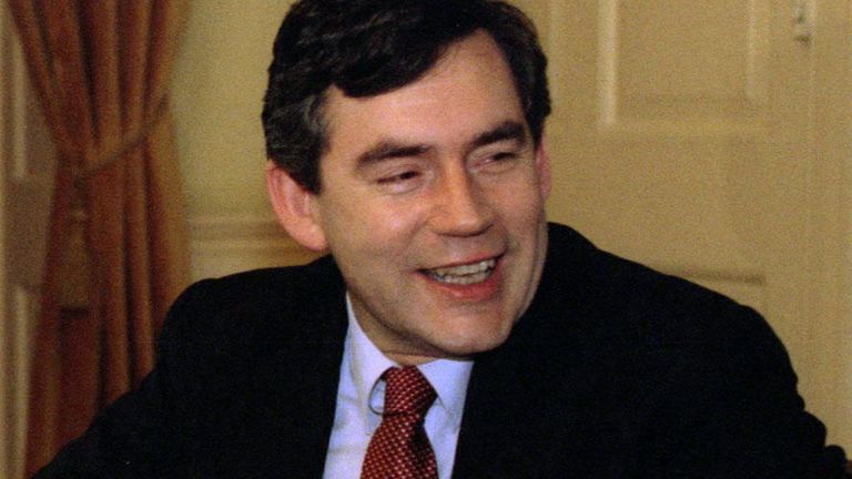 Newly appointed Deputy Governor of the Bank of England David Clementi (L) joins Chancellor of the Exchequer Gordon Brown for a brief meeting at 11 Downing July 31 1997