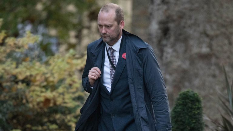 Deputy press secretary Jack Doyle in Downing Street, London, the morning after Lee Cain announced he is resigning as Downing Street&#39;s director of communications and will leave the post at the end of the year.