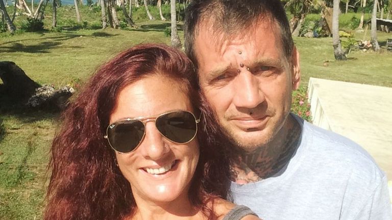 Tonga British National Volcano  death 
Angela Glover pictured with her husband James 