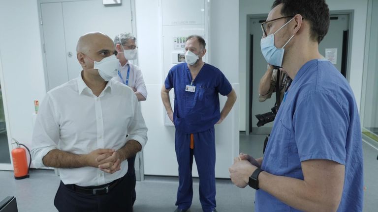 A doctor spoke to Sajid Javid about his refusal to be vaccinated - despite working in ICU since the start of the pandemic.