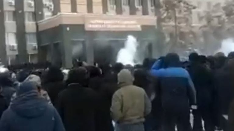Unrest boils over in Kazakhstan as administrative building is targeted