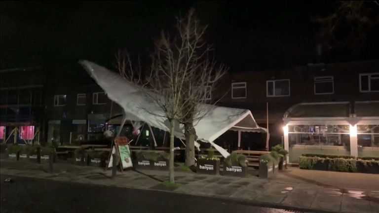 Storm Malik struck parts of Leeds with strong gales