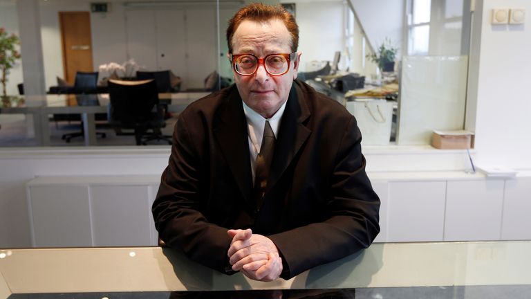 Lord Maurice Saatchi at his office in central London in 2013. Pic: AP