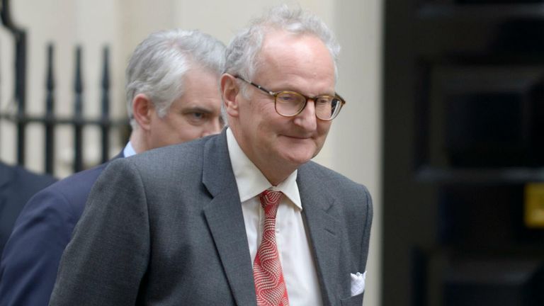 Lord Theodore Agnew (Minister of State at the Cabinet Office and Her Majesty’s Treasury) in Downing Street before the Budget, 11th March 2020.
