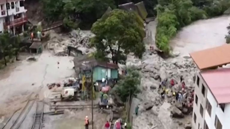 Landslide hits Machu Picchu