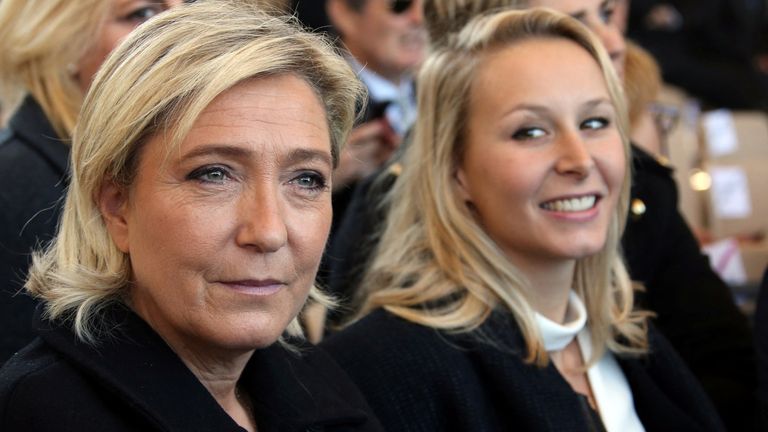 Marine Le Pen and her niece Marion Marechal in 2016