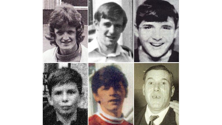 BEST QUALITY AVAILABLE Bloody Sunday Trust undated handout photos of (top row, left to right) Michael Kelly, Michael McDaid, Hugh Gilmore (bottom row, left to right) Kevin McElhinney, William Nash who were killed on Bloody Sunday and John Johnston who was shot on that day but died from an inoperable brain tumour four months later. Issue date: Thursday January 27, 2022.