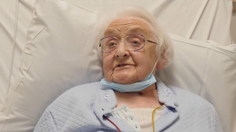 Muriel Hargeaves was admitted to hospital with high blood pressure