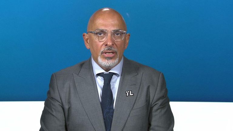 Education Secretary Nadhim Zahawi says that if staff absences rise further in schools, classes may be merged.